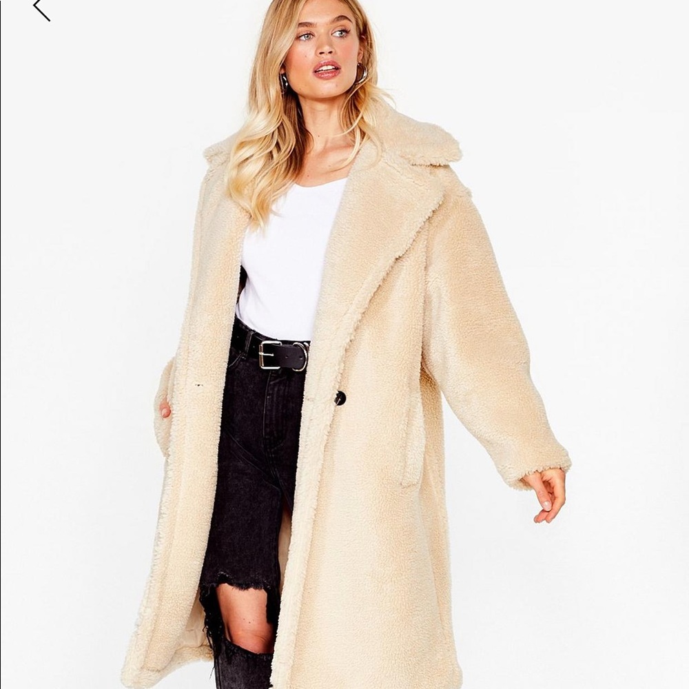 Nasty Gal teddy coat jacket